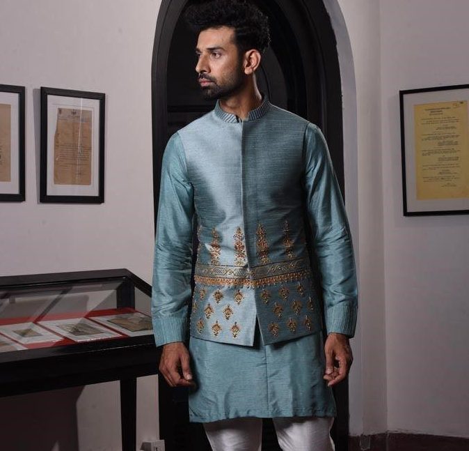 Aqua Color Waistcoat