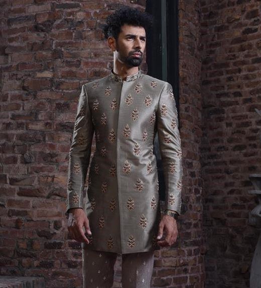 Metallic Brass Sherwani