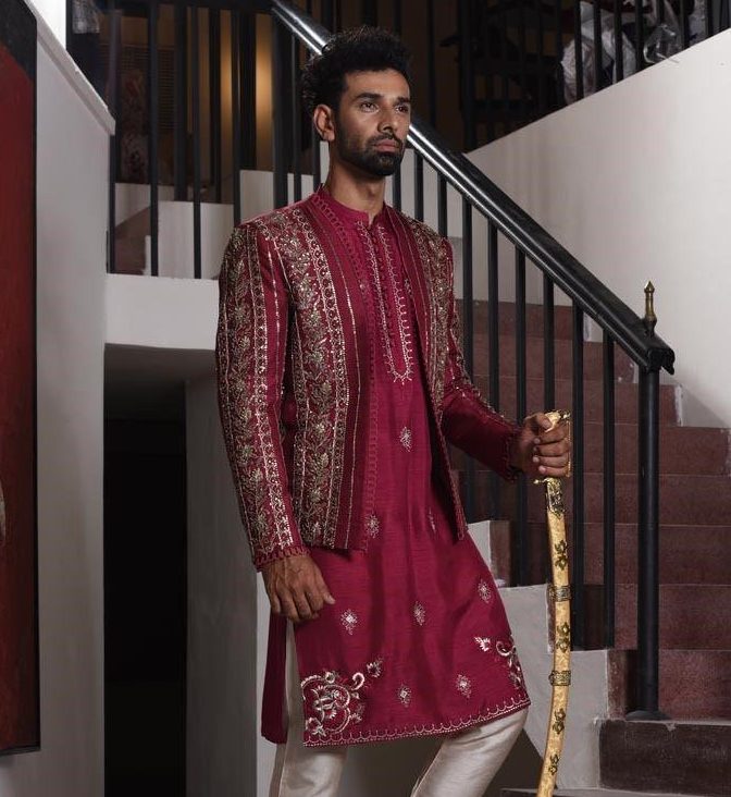 Dazzling Red Open Waistcoat