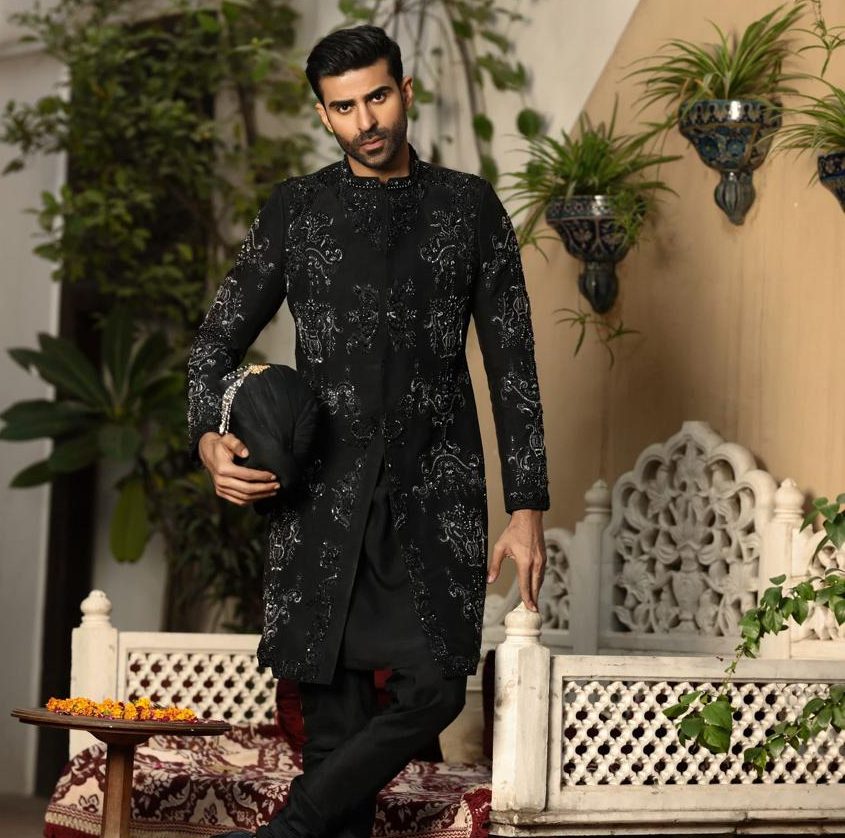 Elegant Black Sherwani