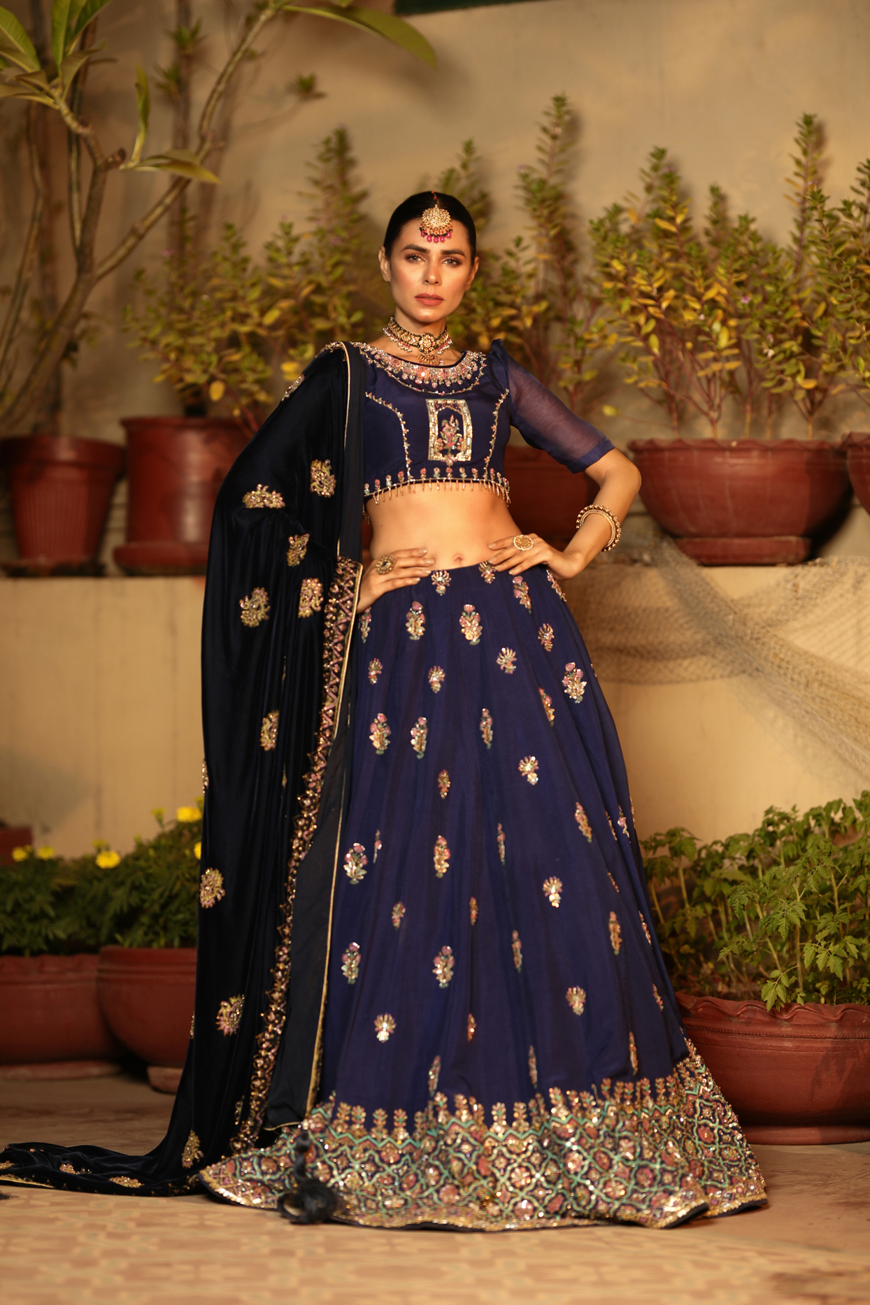 Royal Blue – Lehenga Choli view 3