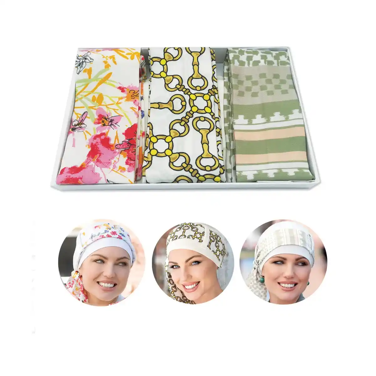 Gift Box Anahita: 1 Cap+ 3 Scarves