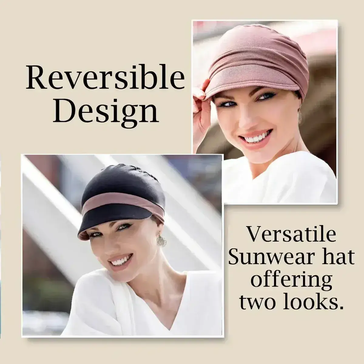 Katia Black & Lilac | Reversible Cap view 4