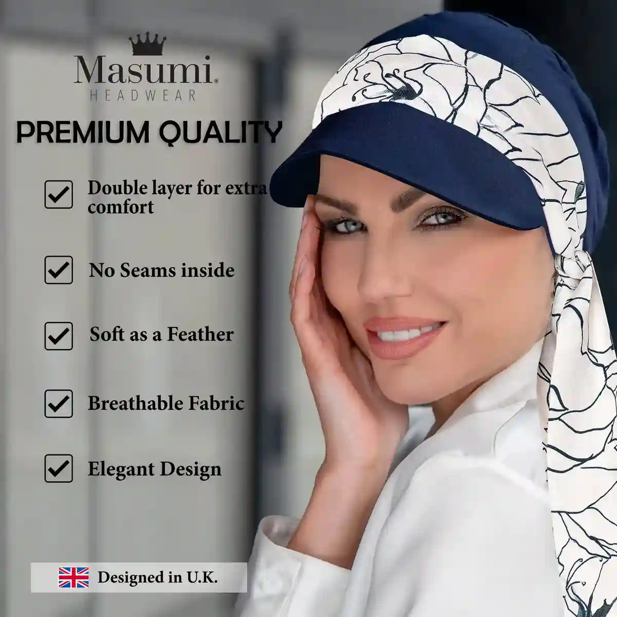 Katia Plus Navy White Lilium view 6