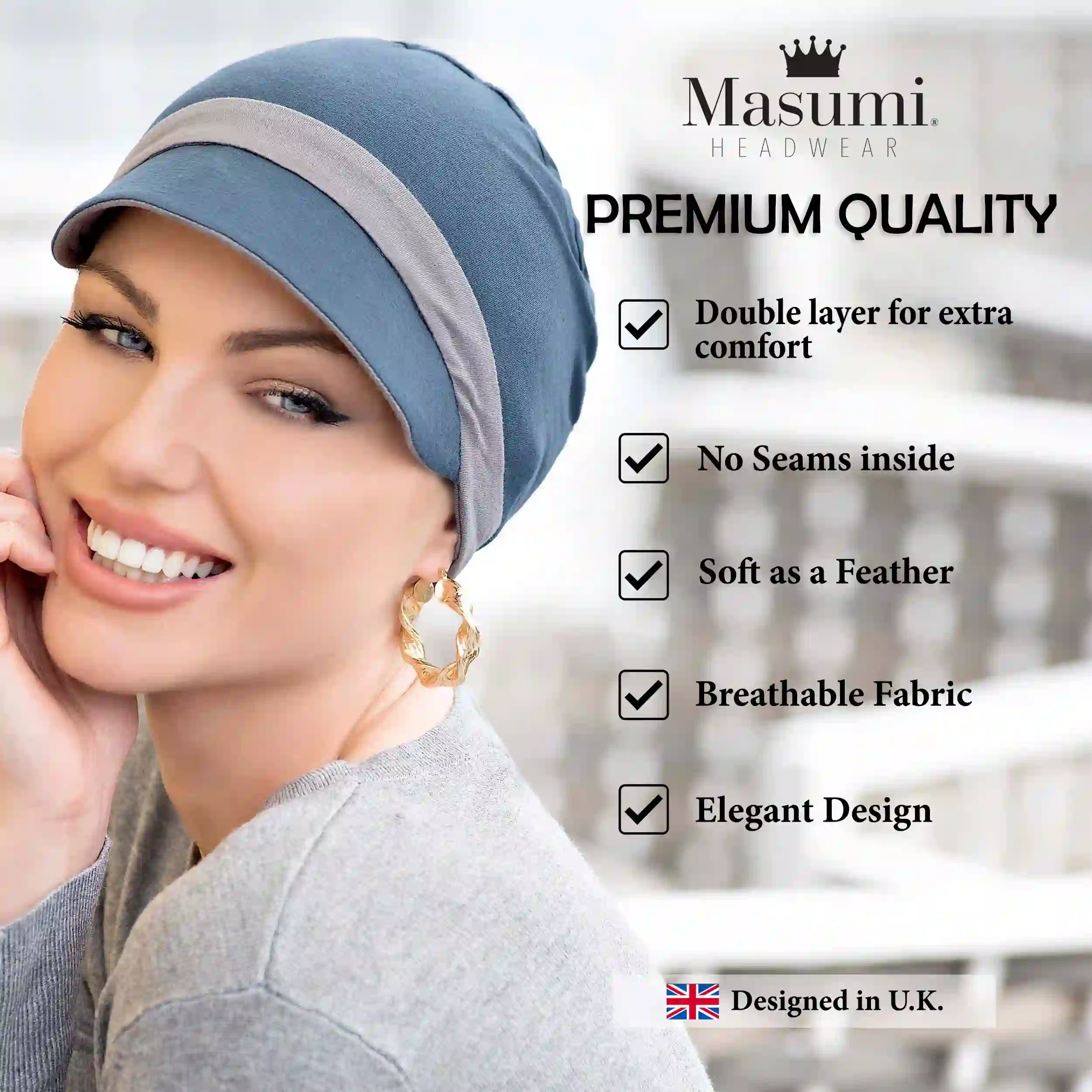 Katia Grey & Silver | Reversible Cap view 6