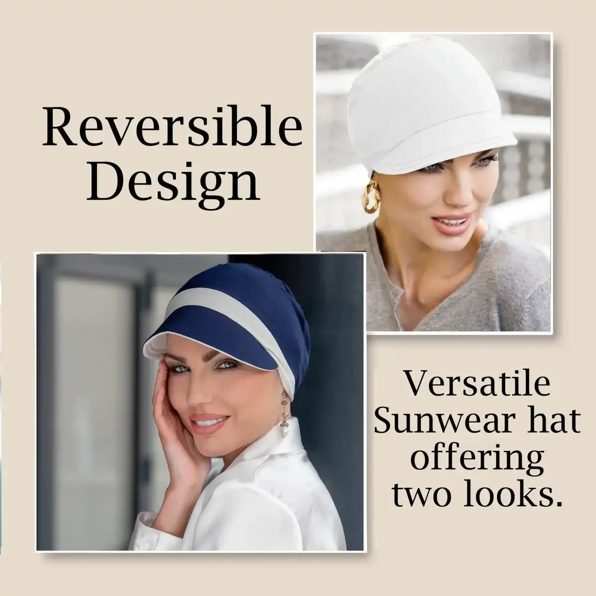 Katia Navy & White | Reversible Cap view 4