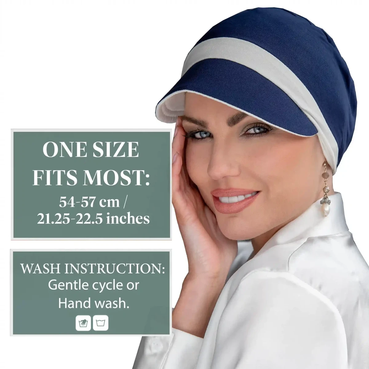 Katia Navy & White | Reversible Cap view 6