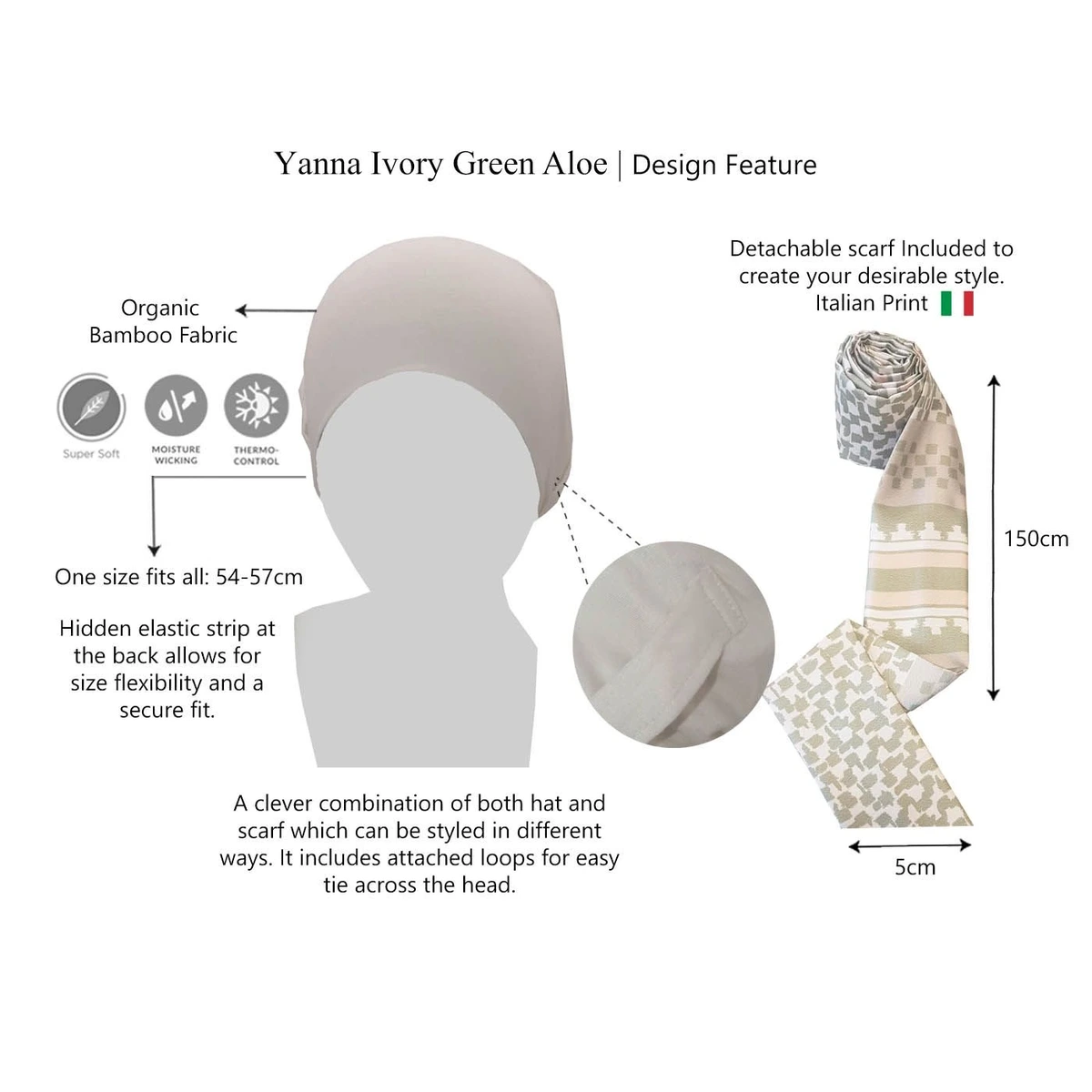 Yanna Ivory Green Aloe view 4