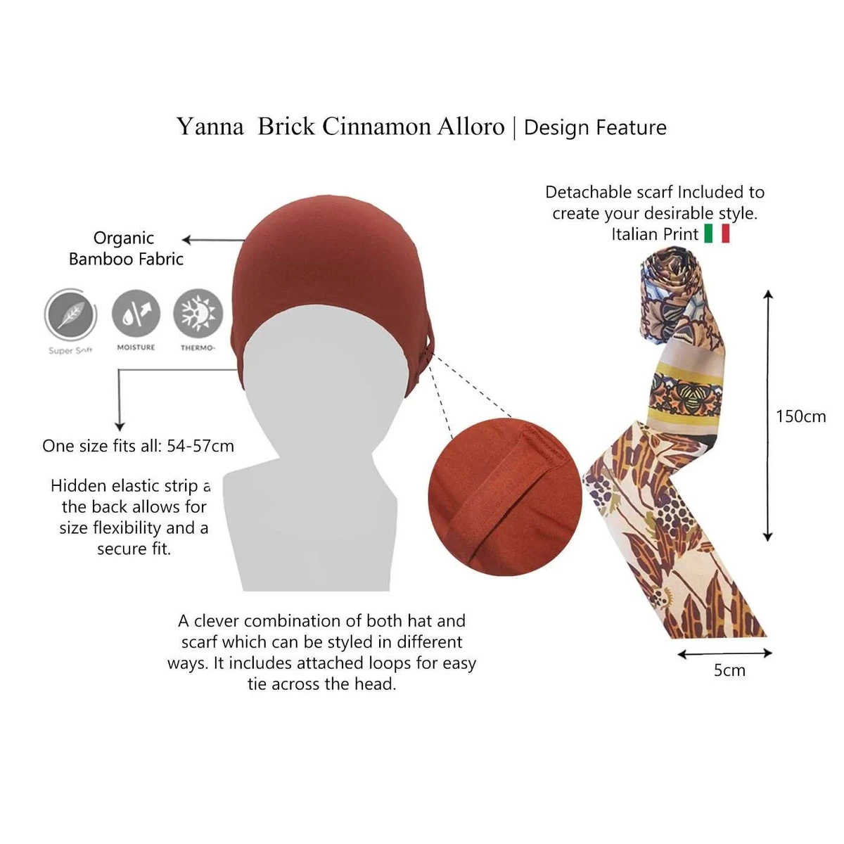 Yanna Brick Cinnamon Alloro view 4