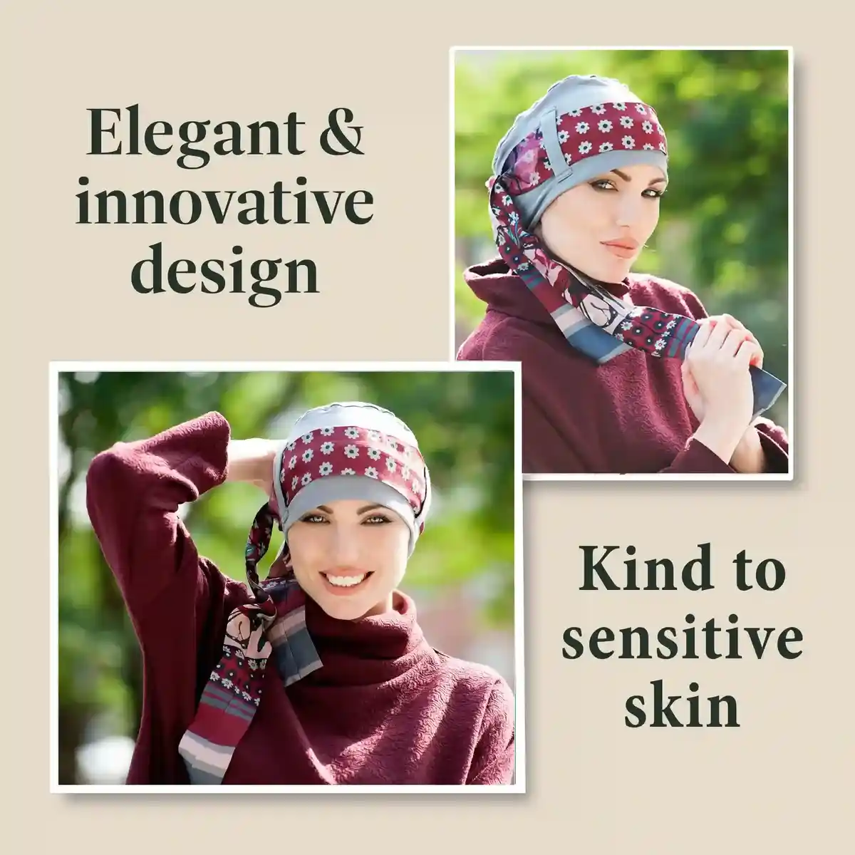 Yanna Grey Maroon Fiori view 3