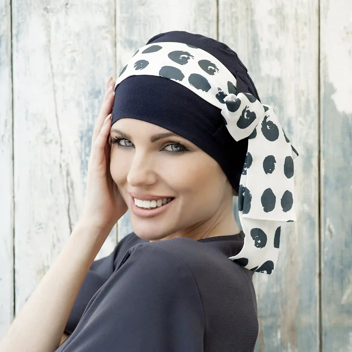 Yanna Navy Polka Dot