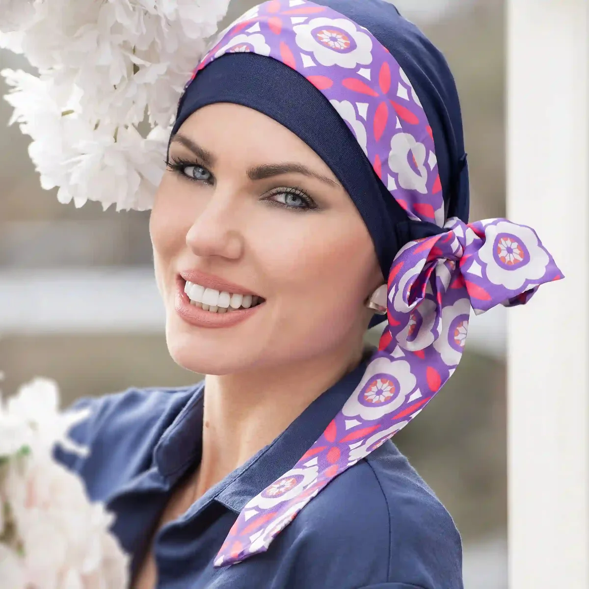 Yanna Navy Purple Rose